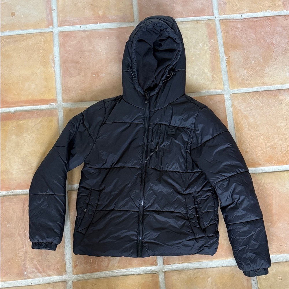 Billabong Black Hooded Puffer Jacket